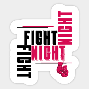 Fight Night Boxing Sticker